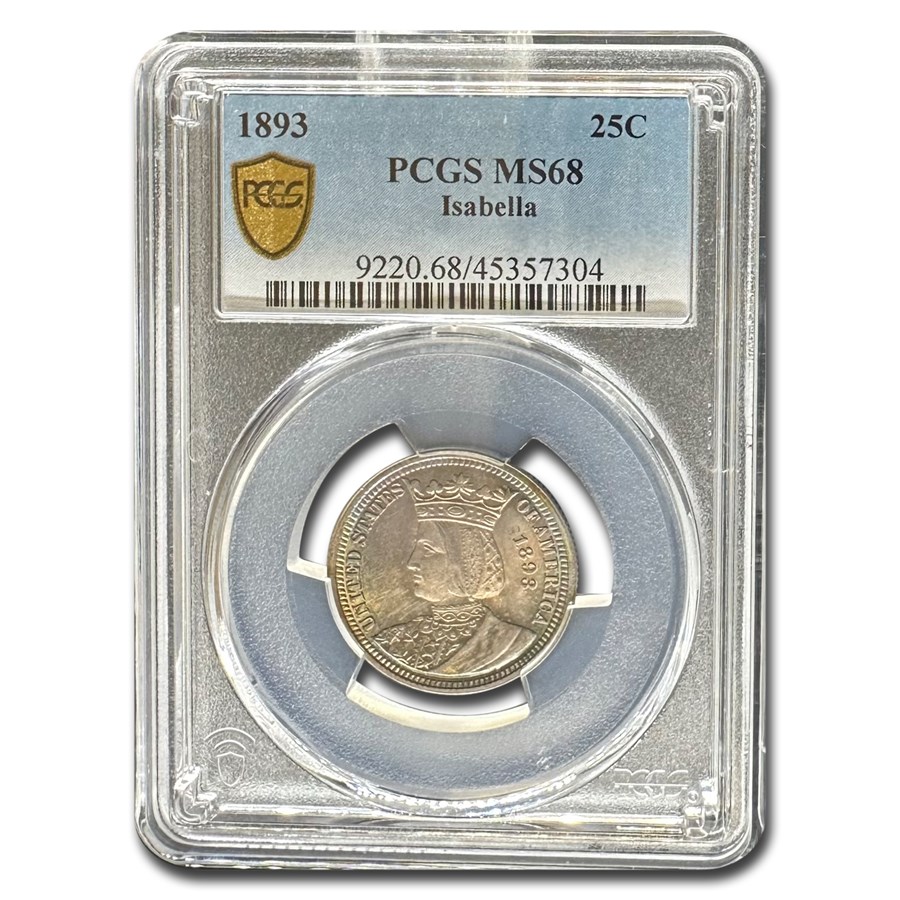 1893 Isabella Quarter MS-68 PCGS