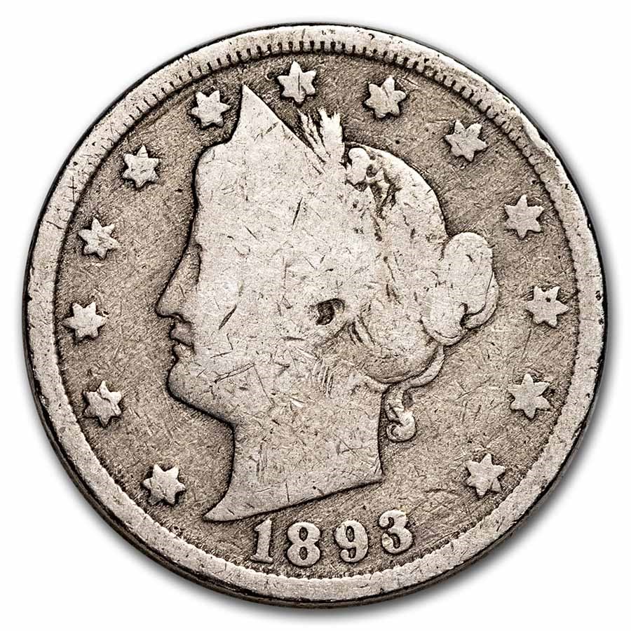 1893 Liberty Head V Nickel AG