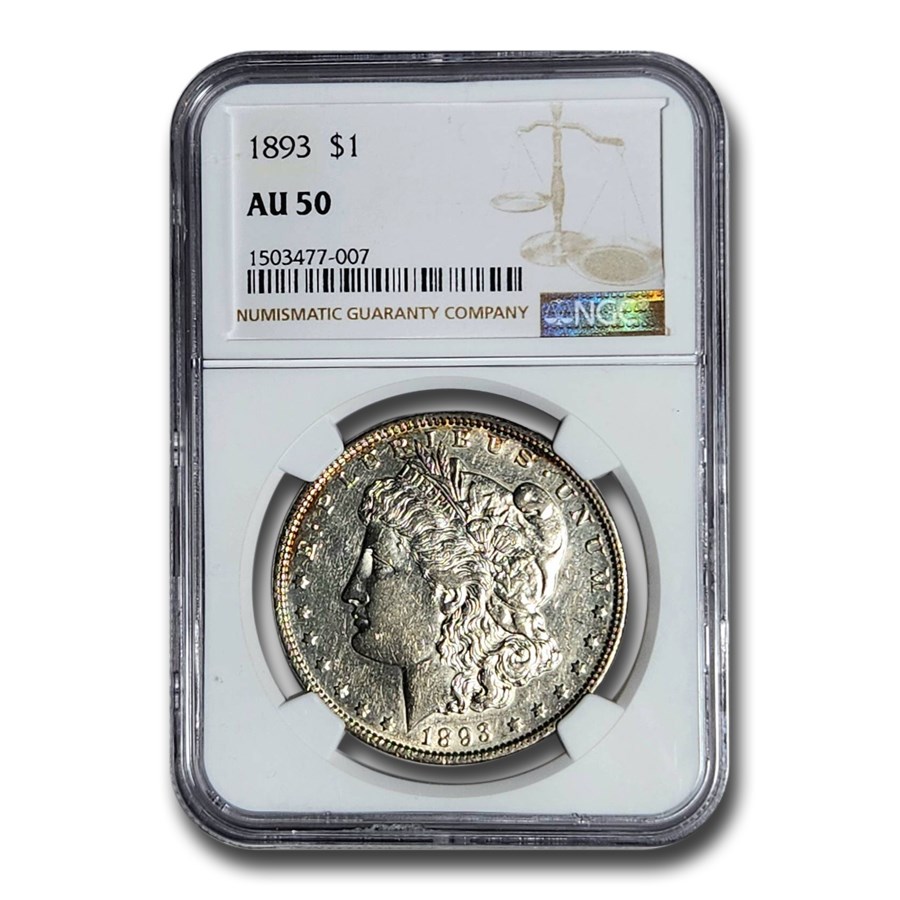 1893 Morgan Dollar AU-50 NGC