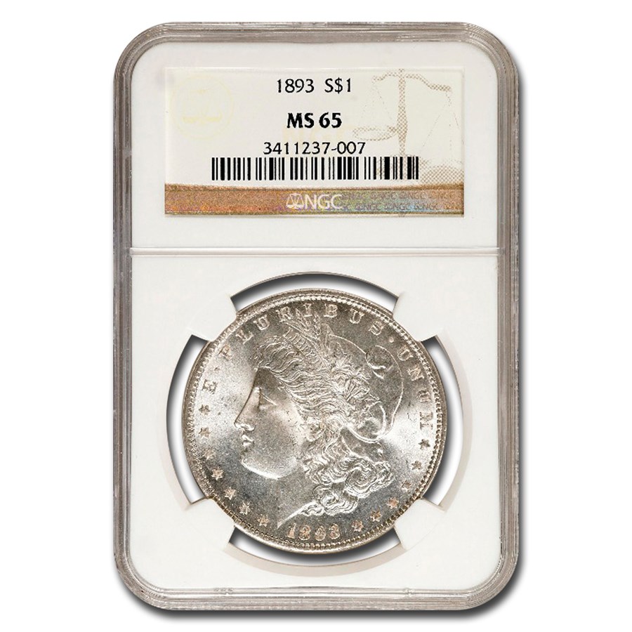 1893 Morgan Dollar MS-65 NGC