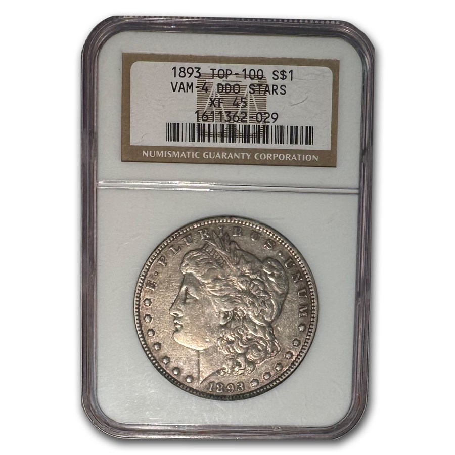 1893 Morgan Dollar XF-45 NGC (VAM-4 DDO Stars, Top-100)