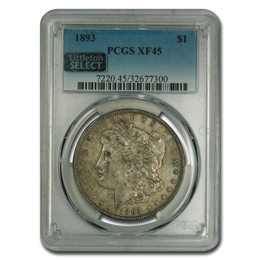 1893 Morgan Dollar XF-45 PCGS