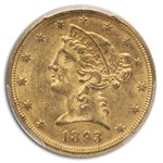 1893-O $5 Liberty Gold Half Eagle MS-62 PCGS