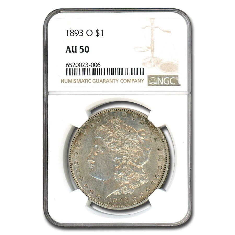 1893-O Morgan Dollar AU-50 NGC