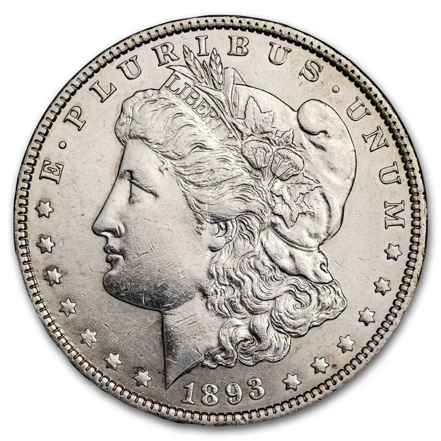 1893-O Morgan Dollar BU Details (Cleaned)