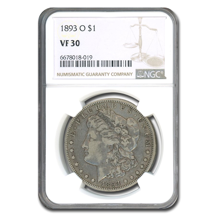 1893-O Morgan Dollar VF-30 NGC