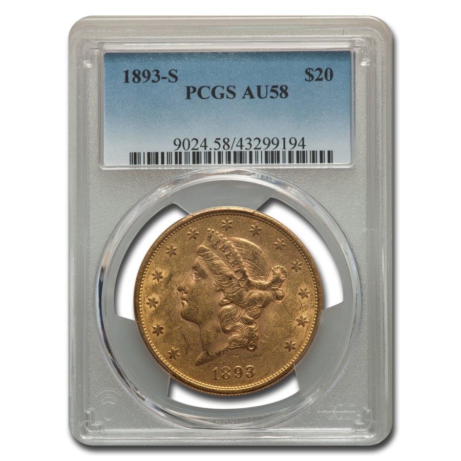 Buy 1893-S $20 Liberty Gold Double Eagle AU-58 PCGS | APMEX