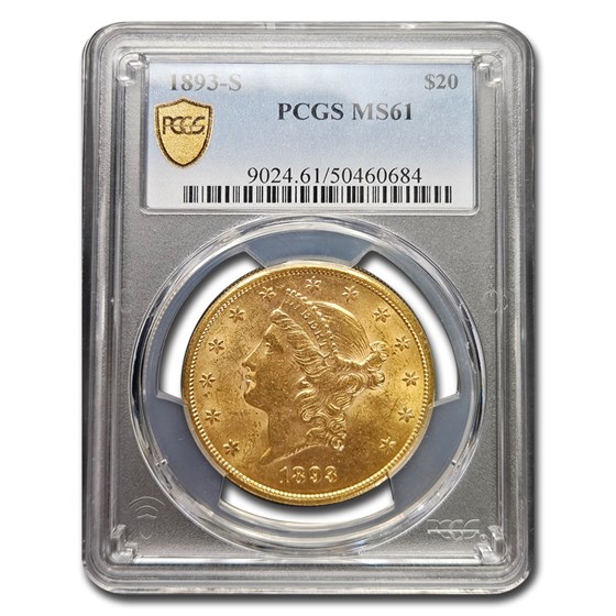 Buy 1893-S $20 Liberty Gold Double Eagle MS-61 PCGS | APMEX