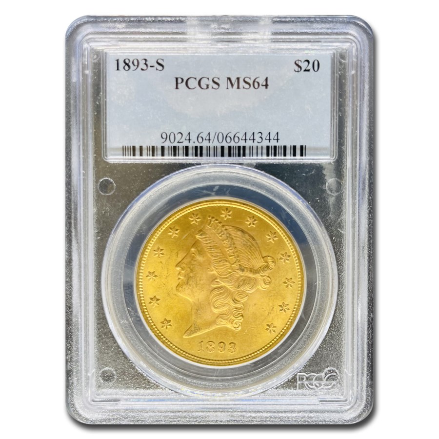 Buy 1893-s $20 Liberty Gold Double Eagle Ms-64 Pcgs 