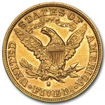 1893-S $5 Liberty Gold Half Eagle AU