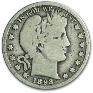 1893-S Barber Half Dollar Good