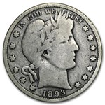 1893-S Barber Half Dollar VG