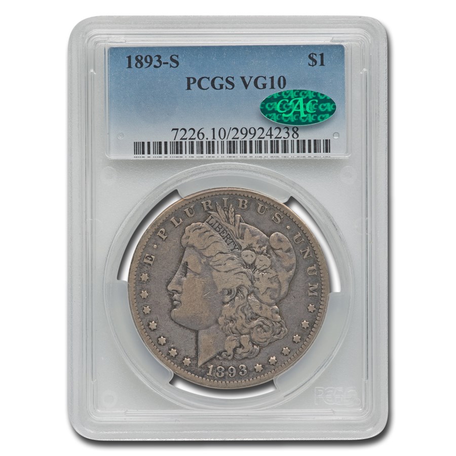 Buy 1893-S Morgan Dollar VG-10 PCGS (CAC) | APMEX