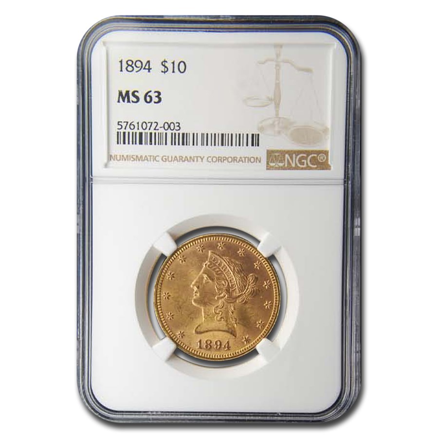 Buy 1894 $10 Liberty Gold Eagle Ms-63 Ngc 