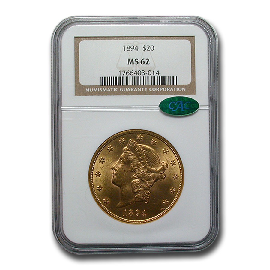 Buy 1894 $20 Liberty Gold Double Eagle MS-62 NGC CAC | APMEX