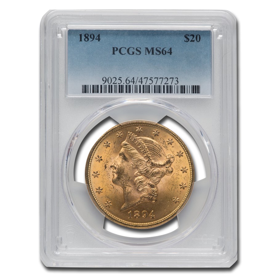 1894 $20 Liberty Gold Double Eagle MS-64 PCGS