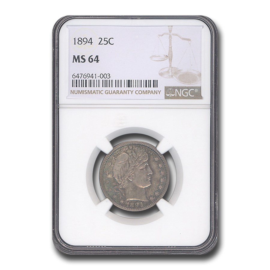 Buy 1894 Barber Quarter MS-64 NGC | APMEX