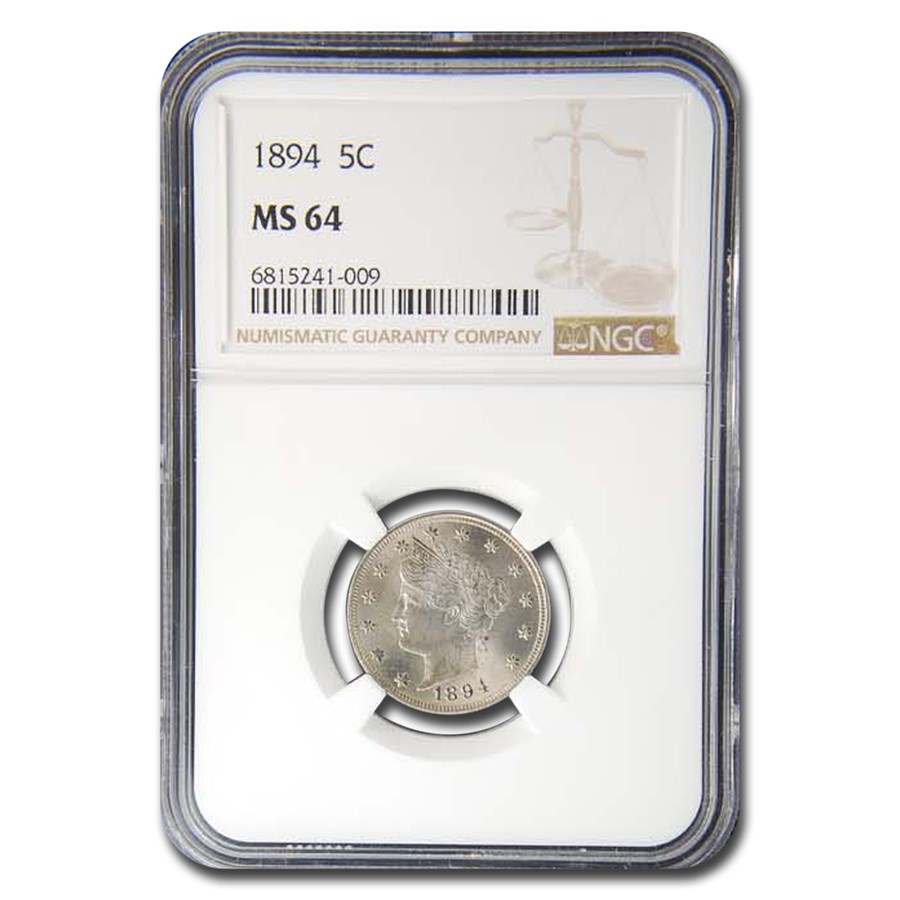 1894 Liberty Head V Nickel MS-64 NGC