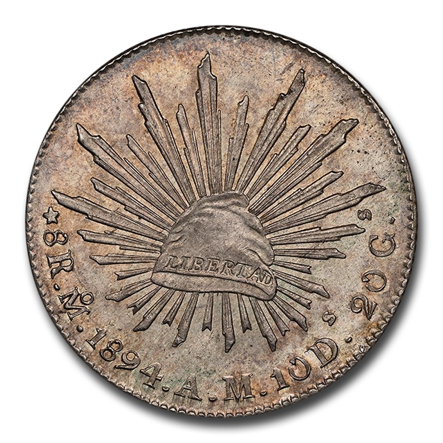 1894-Mo Mexico Silver 8 Reales MS-65 NGC