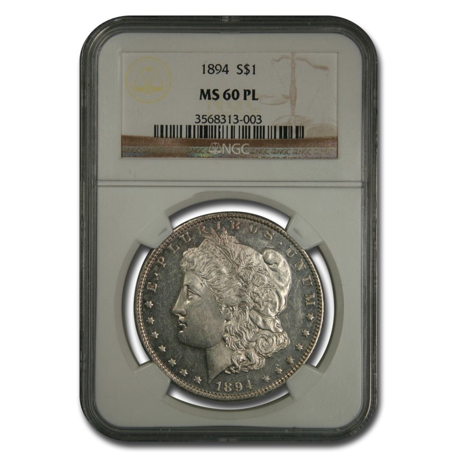 1894 Morgan Dollar PL MS-60 NGC