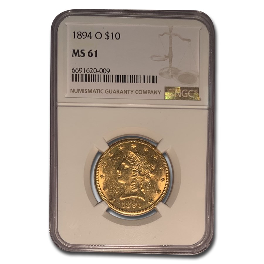 Buy 1894-O $10 Liberty Gold Eagle MS-61 NGC | APMEX