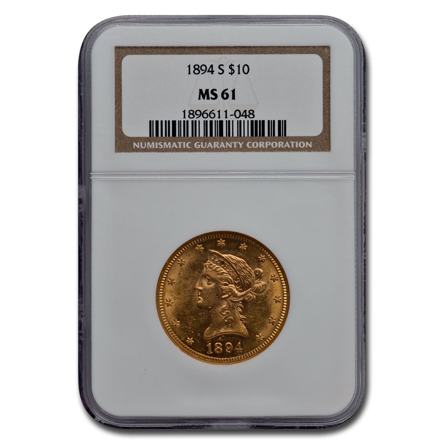 Buy 1894-s $10 Liberty Gold Eagle Ms-61 Ngc 