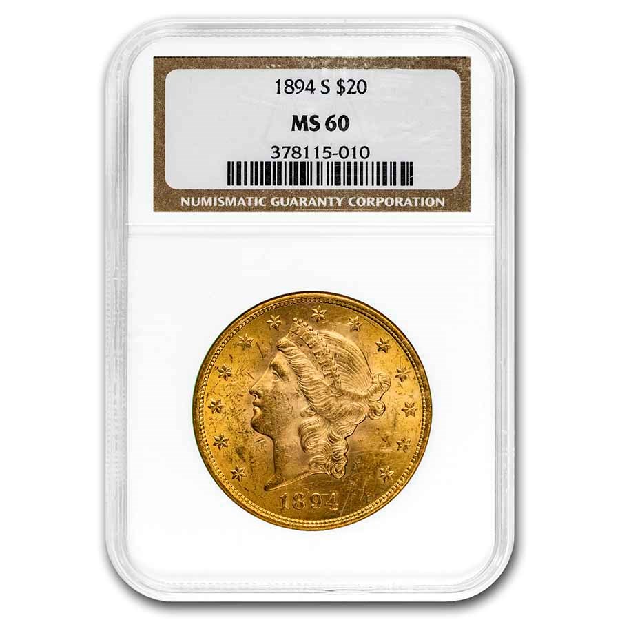 Buy 1894-S $20 Liberty Gold Double Eagle MS-60 NGC | APMEX