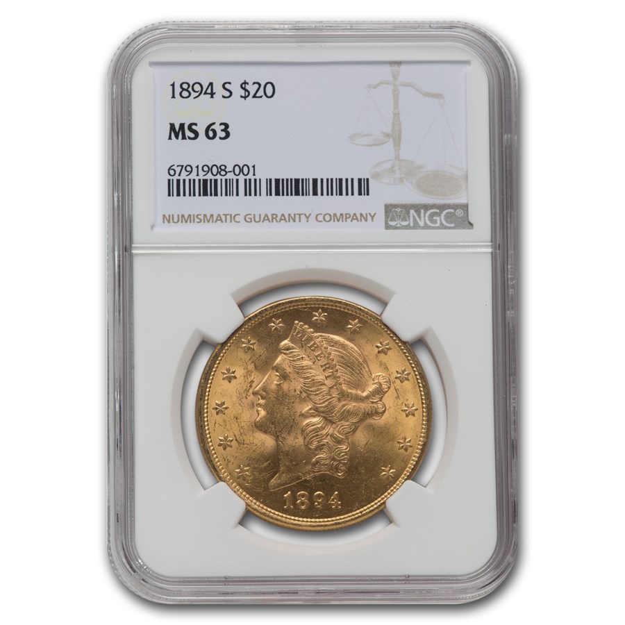 Buy 1894-S $20 Liberty Gold Double Eagle MS-63 NGC | APMEX