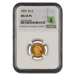 1895 $2.50 Liberty Gold Quarter Eagle MS-65 NGC (PL)