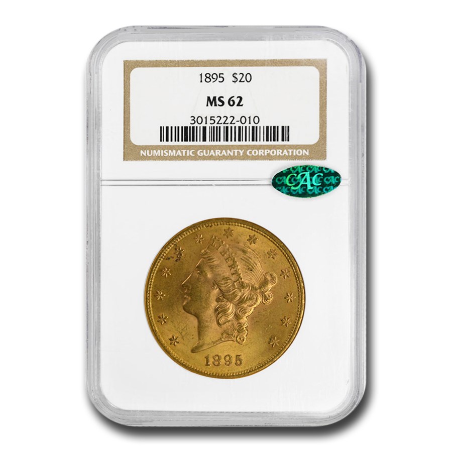 1895 $20 Liberty Gold Double Eagle MS-62 NGC CAC