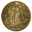 1895-A France Gold 20 Francs Angel BU