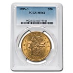 1895-S $20 Liberty Gold Double Eagle MS-62 PCGS