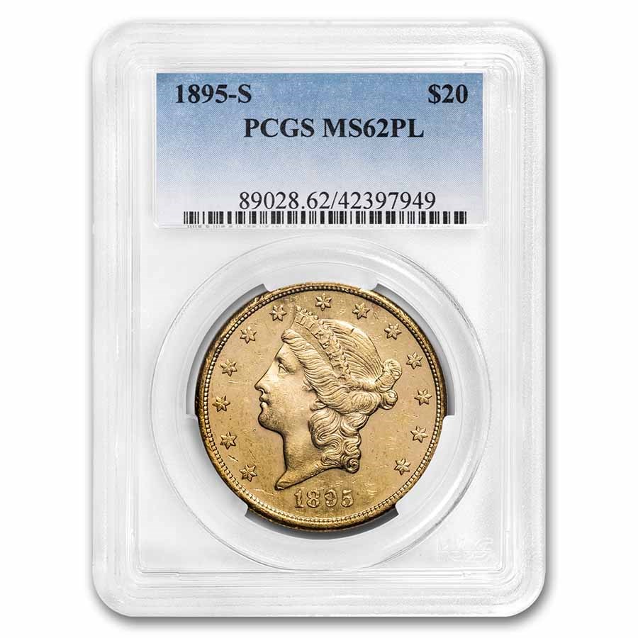 Buy 1895-S $20 Liberty Gold Double Eagle MS-62 PL PCGS | APMEX