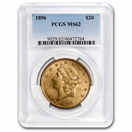 Buy 1896 $20 Liberty Gold Double Eagle MS-62 PCGS | APMEX