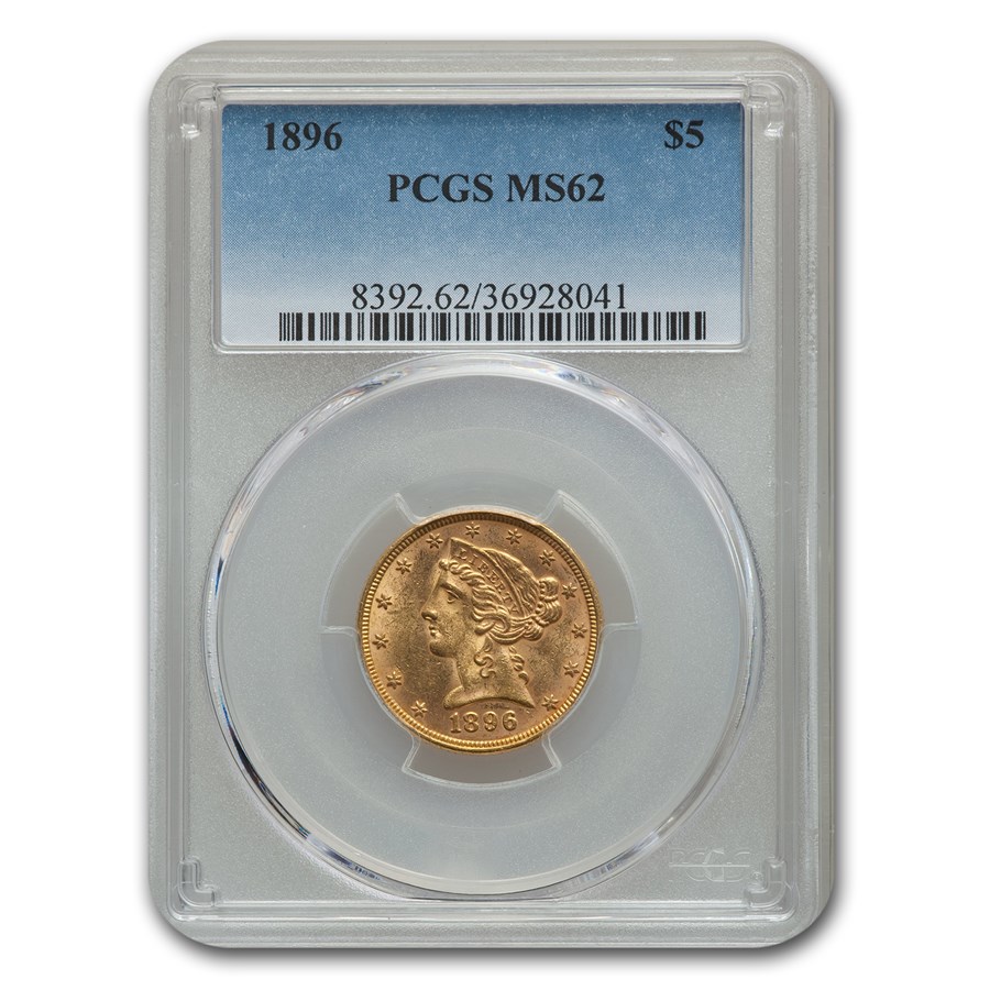 Buy 1896 $5 Liberty Gold Half Eagle MS-62 PCGS | APMEX