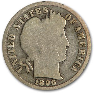 1896 Barber Dime Good