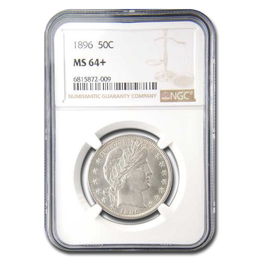 1896 Barber Half Dollar MS-64+ NGC