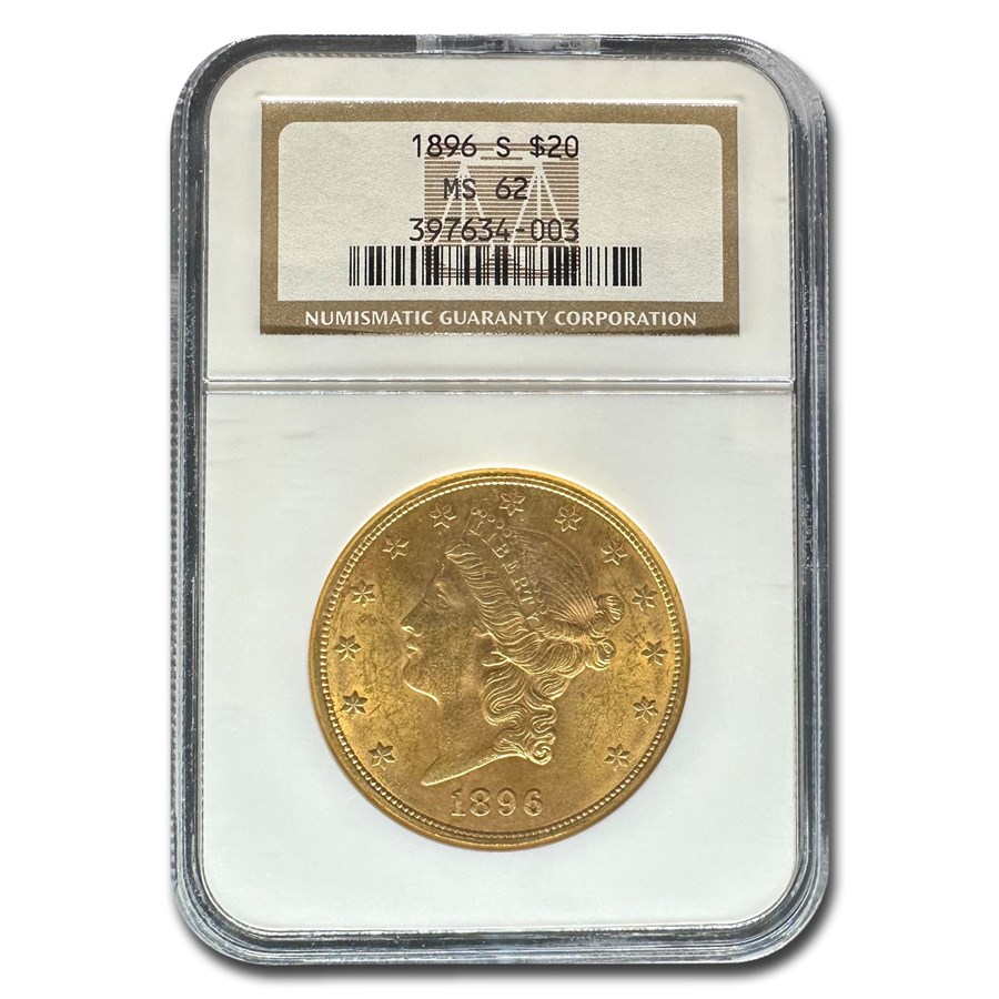 1896-S $20 Liberty Gold Double Eagle MS-62 NGC