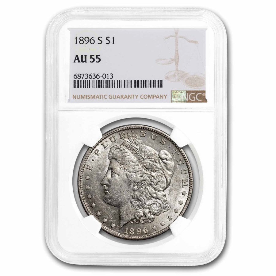 1896-S Morgan Dollar AU-55 NGC