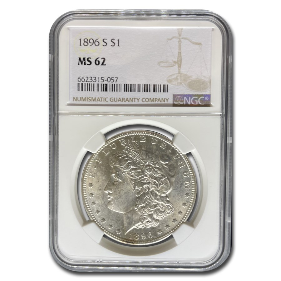 1896-S Morgan Dollar MS-62 NGC