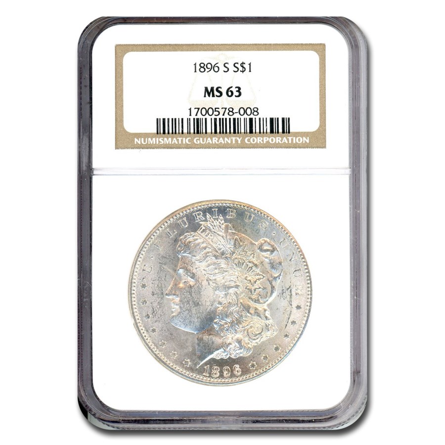 1896-S Morgan Dollar MS-63 NGC