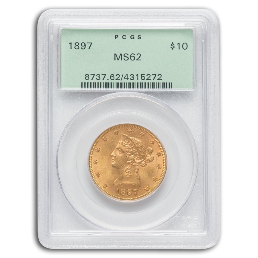 1897 $10 Liberty Gold Eagle MS-62 PCGS