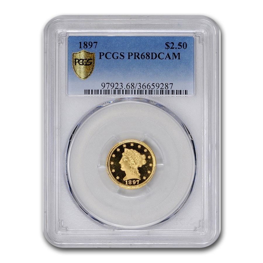 1897 $2.50 Liberty Gold Quarter Eagle PR-68 DCAM PCGS