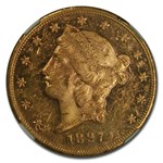 1897 $20 Liberty Gold Double Eagle MS-60 NGC (PL)