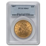 1897 $20 Liberty Gold Double Eagle MS-63 PCGS