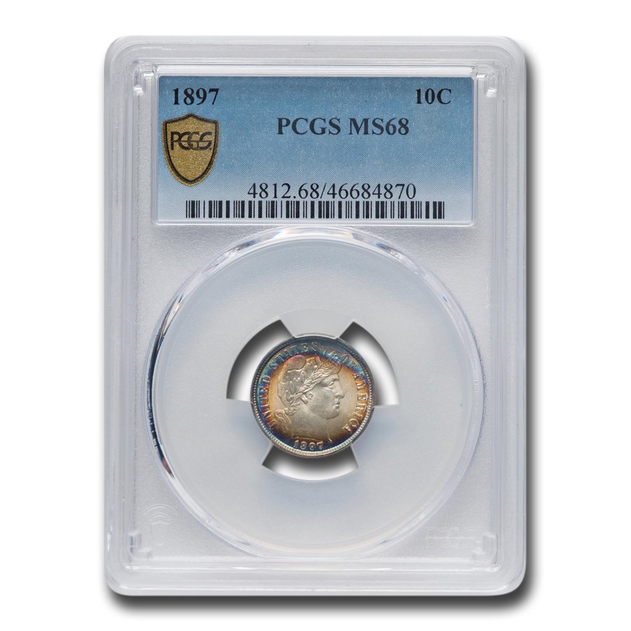 1897 Barber Dime MS-68 PCGS