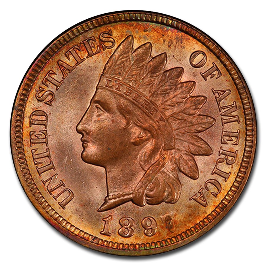 Buy 1897 Indian Head Cent MS-65 PCGS (Red/Brown) | APMEX