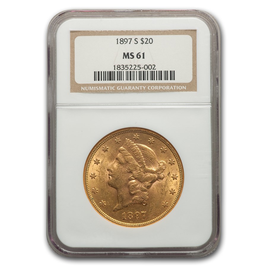 Buy 1897-S $20 Liberty Gold Double Eagle MS-61 NGC | APMEX