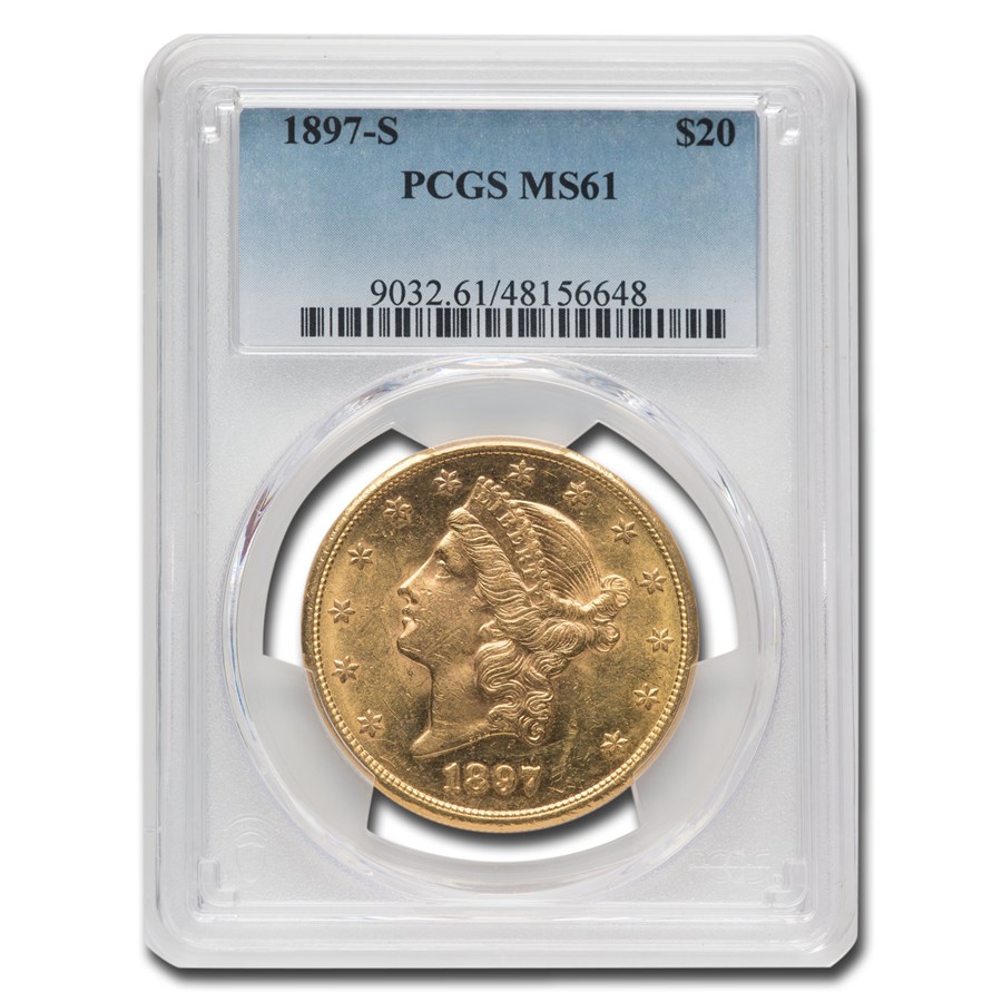 Buy 1897-S $20 Liberty Gold Double Eagle MS-61 PCGS | APMEX