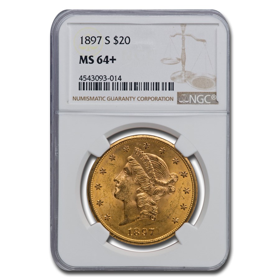 Buy NGC MS-64+ 1897-S $20 Liberty Gold Double Eagle | APMEX